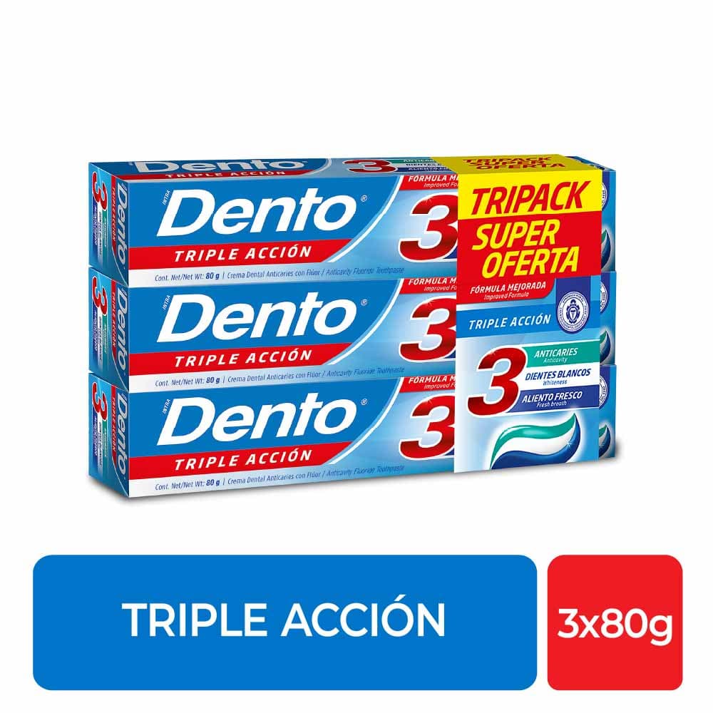 Crema Dental Triple Acción 80g